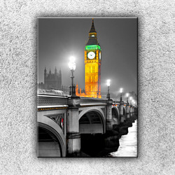 Foto na plátno Big Ben ve zlaté záři 70x50 cm