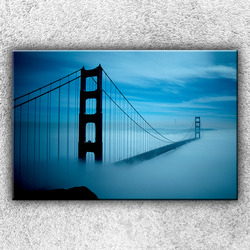 Foto na plátno Golden Gate v mlze 120x80 cm