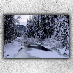 Foto na plátno Zimní potok 120x80 cm