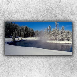 Foto na plátno Zimní jezero 100x50 cm