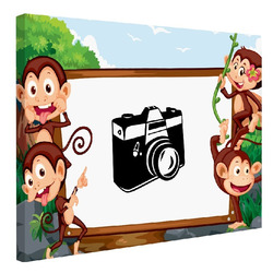 Foto na plátno Monkeys 90x60 cm