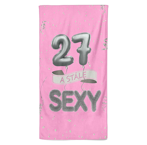 Osuška Stále sexy – růžová (věk: 27, Velikost osušky: 70x140cm)