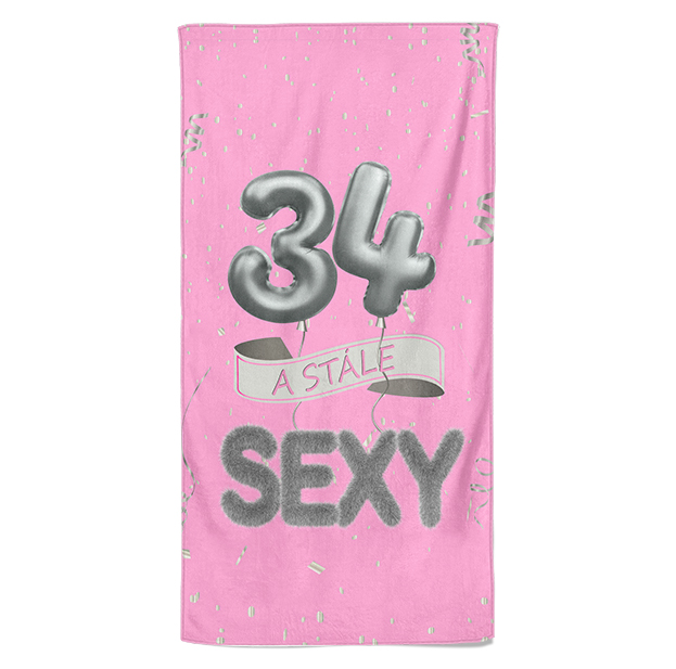 Osuška Stále sexy – růžová (věk: 34, Velikost osušky: 70x140cm)