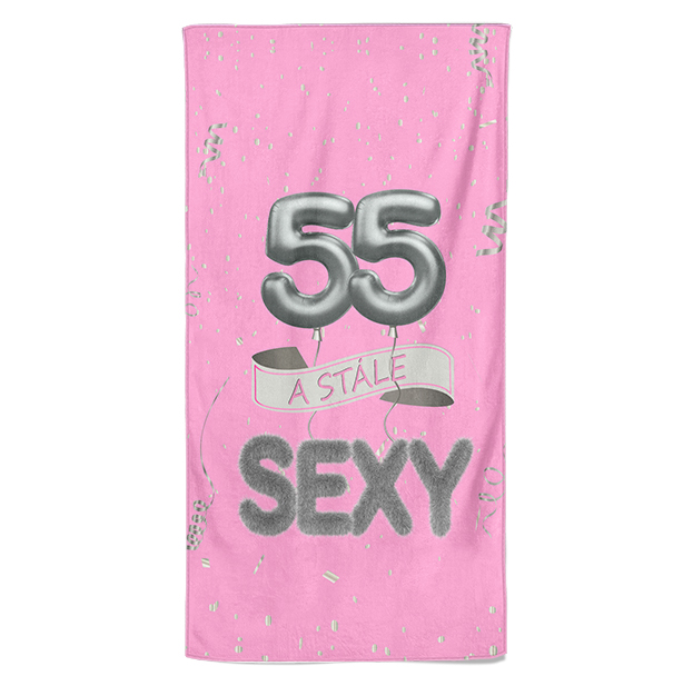 Osuška Stále sexy – růžová (věk: 55, Velikost osušky: 70x140cm)
