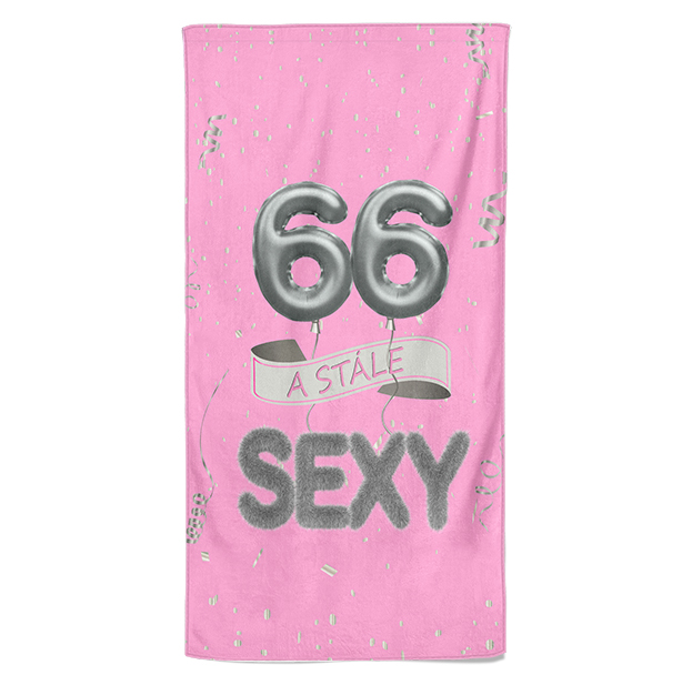 Osuška Stále sexy – růžová (věk: 66, Velikost osušky: 70x140cm)