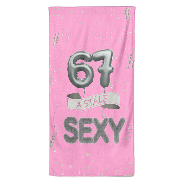 Osuška Stále sexy – růžová (věk: 67, Velikost osušky: 70x140cm)