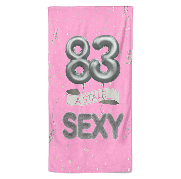Osuška Stále sexy – růžová (věk: 83, Velikost osušky: 70x140cm)