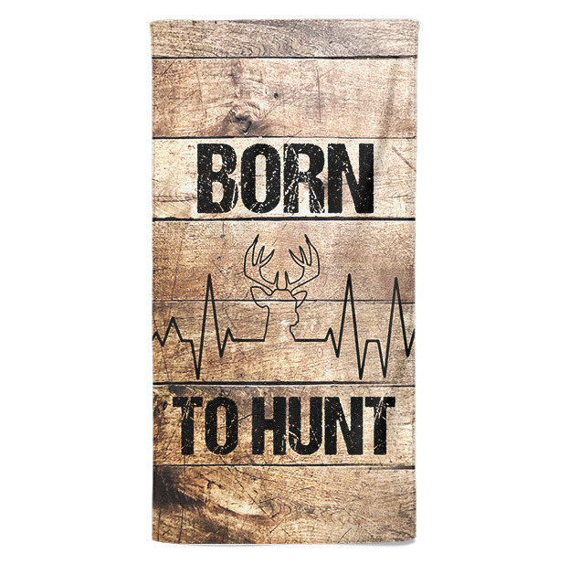 Osuška Born to hunt (Velikost osušky: 70x140cm)