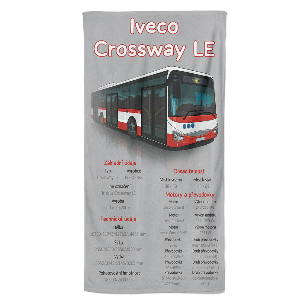 Osuška IVECO Crossway LE (Velikost osušky: 70x140cm)