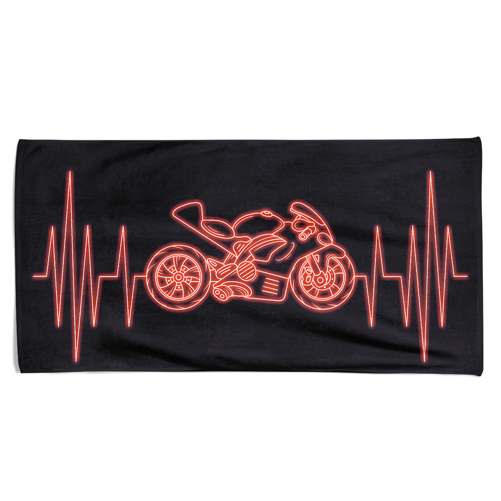 Osuška Srdeční puls – roadbike (Velikost osušky: 100x170cm)