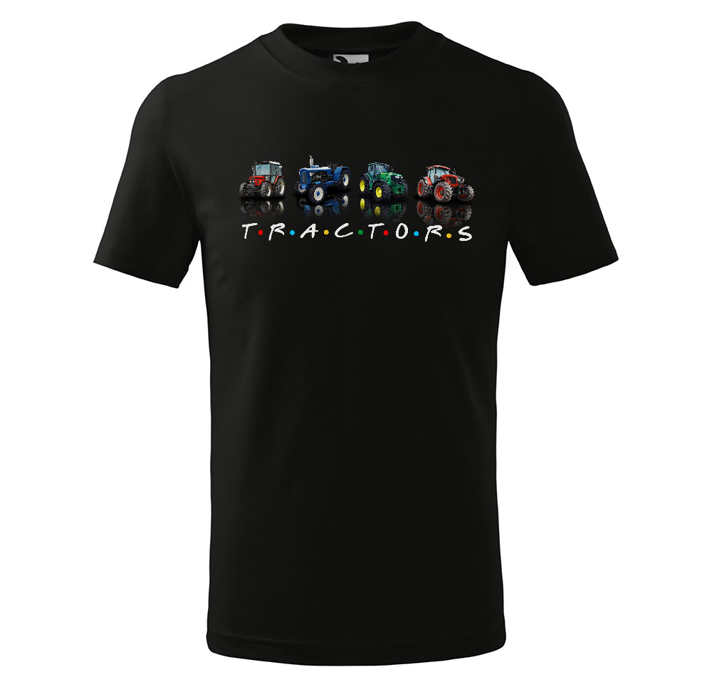 Tričko Tractors (dětské) (Velikost: 158, Barva trička: Černá)