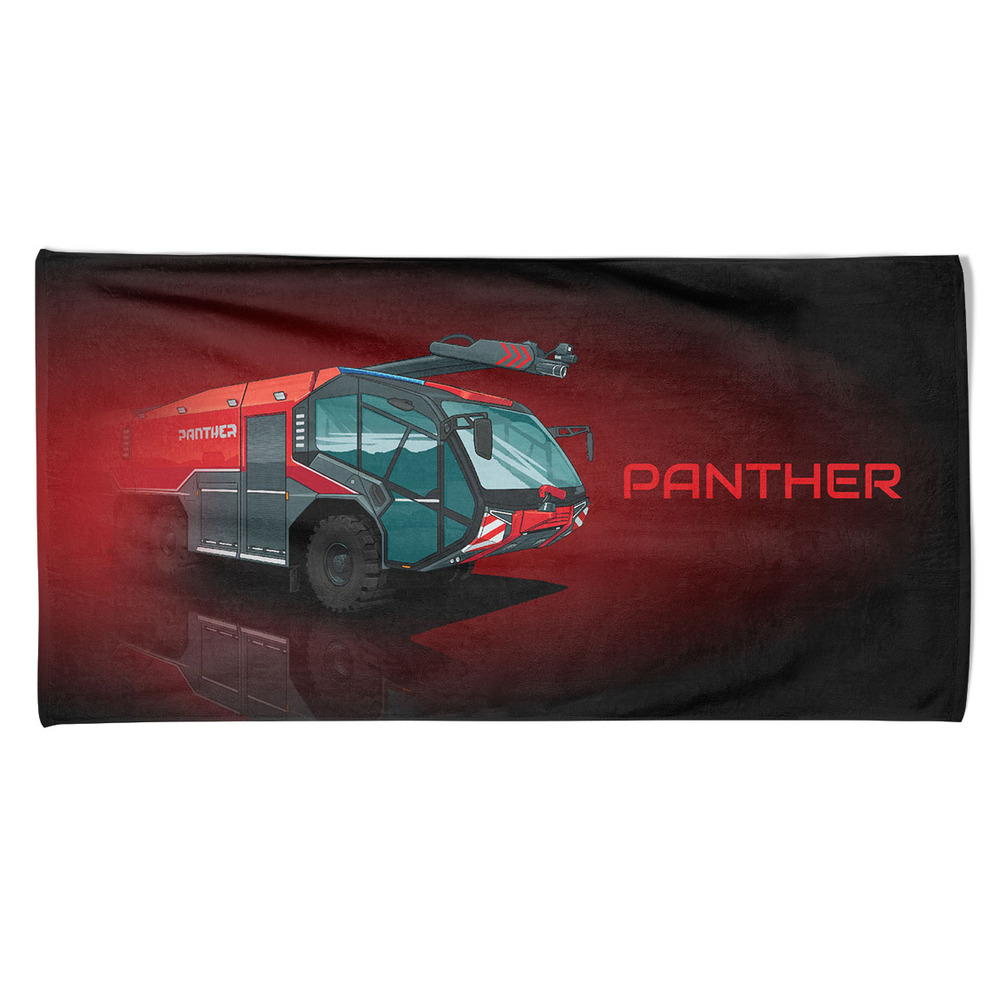 Osuška Panther červený (Velikost osušky: 70x140cm)