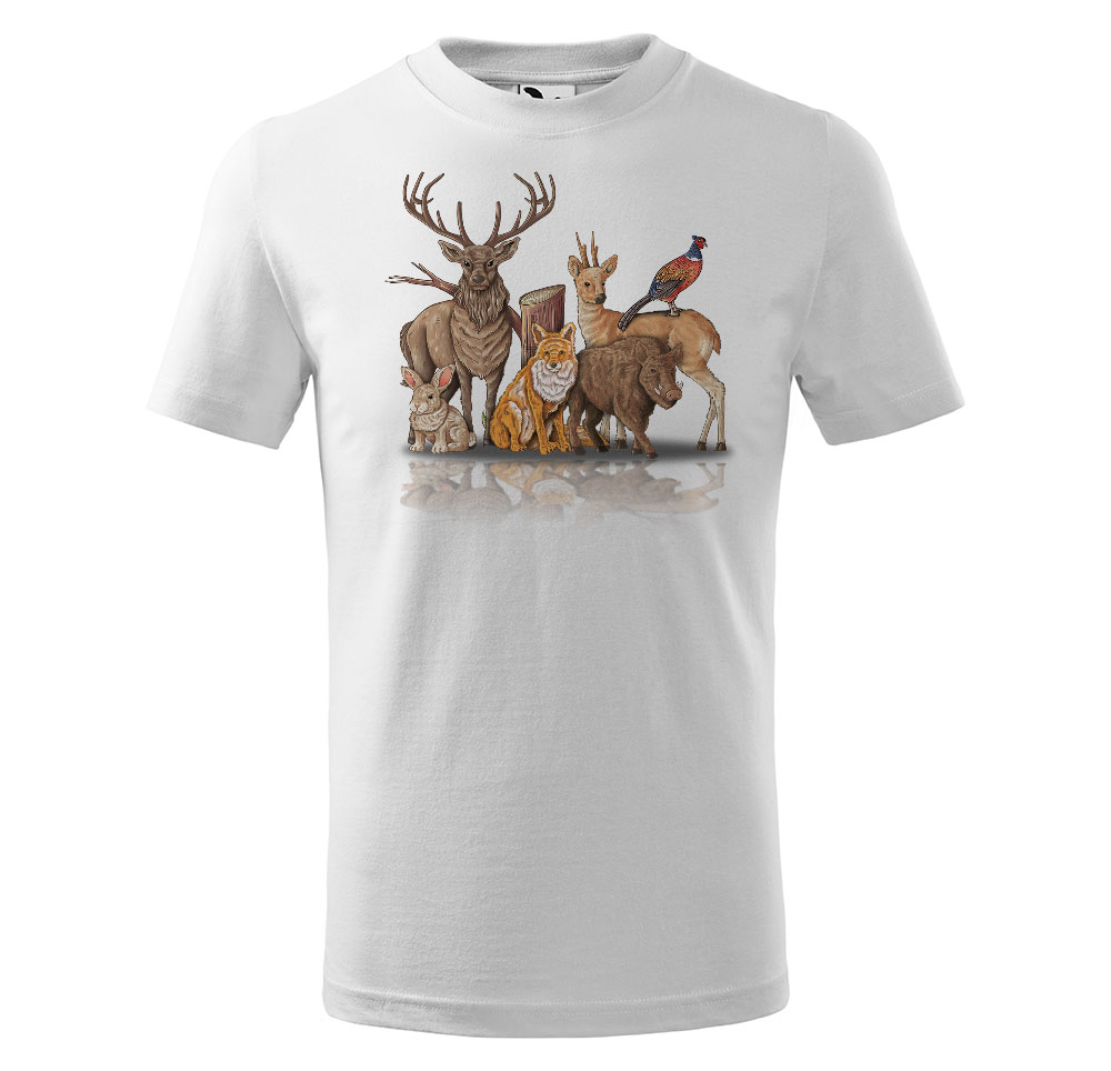 Tričko Forest friends - dětské (Velikost: 110, Barva trička: Bílá)