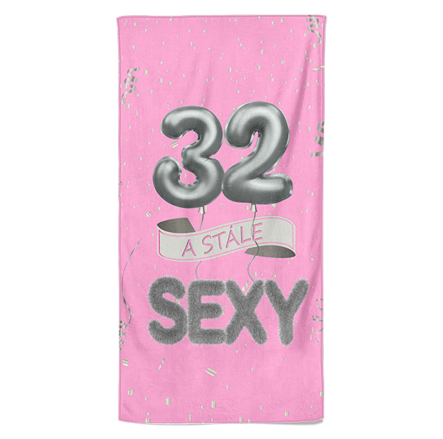 Osuška Stále sexy – růžová (věk: 32, Velikost osušky: 100x170cm)