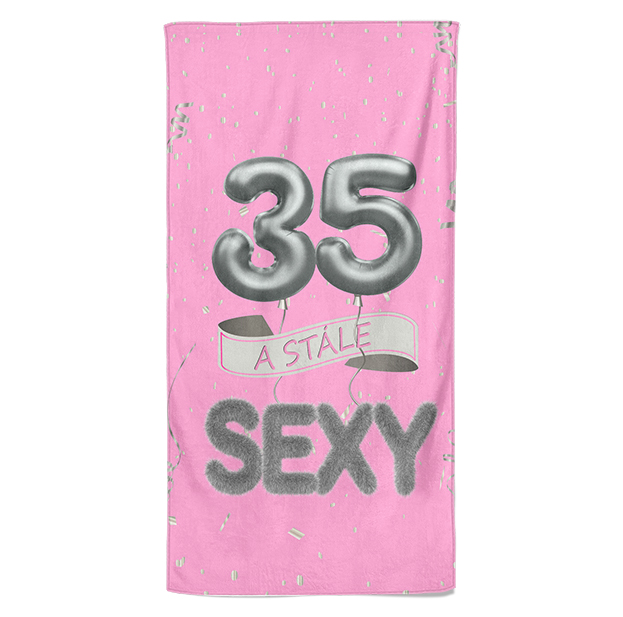 Osuška Stále sexy – růžová (věk: 35, Velikost osušky: 100x170cm)
