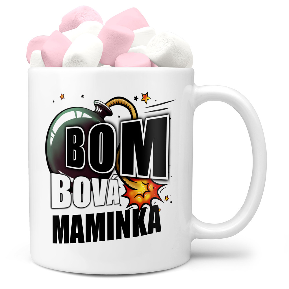 Hrnek Bombová maminka (Náplň hrníčku: Marshmallow)