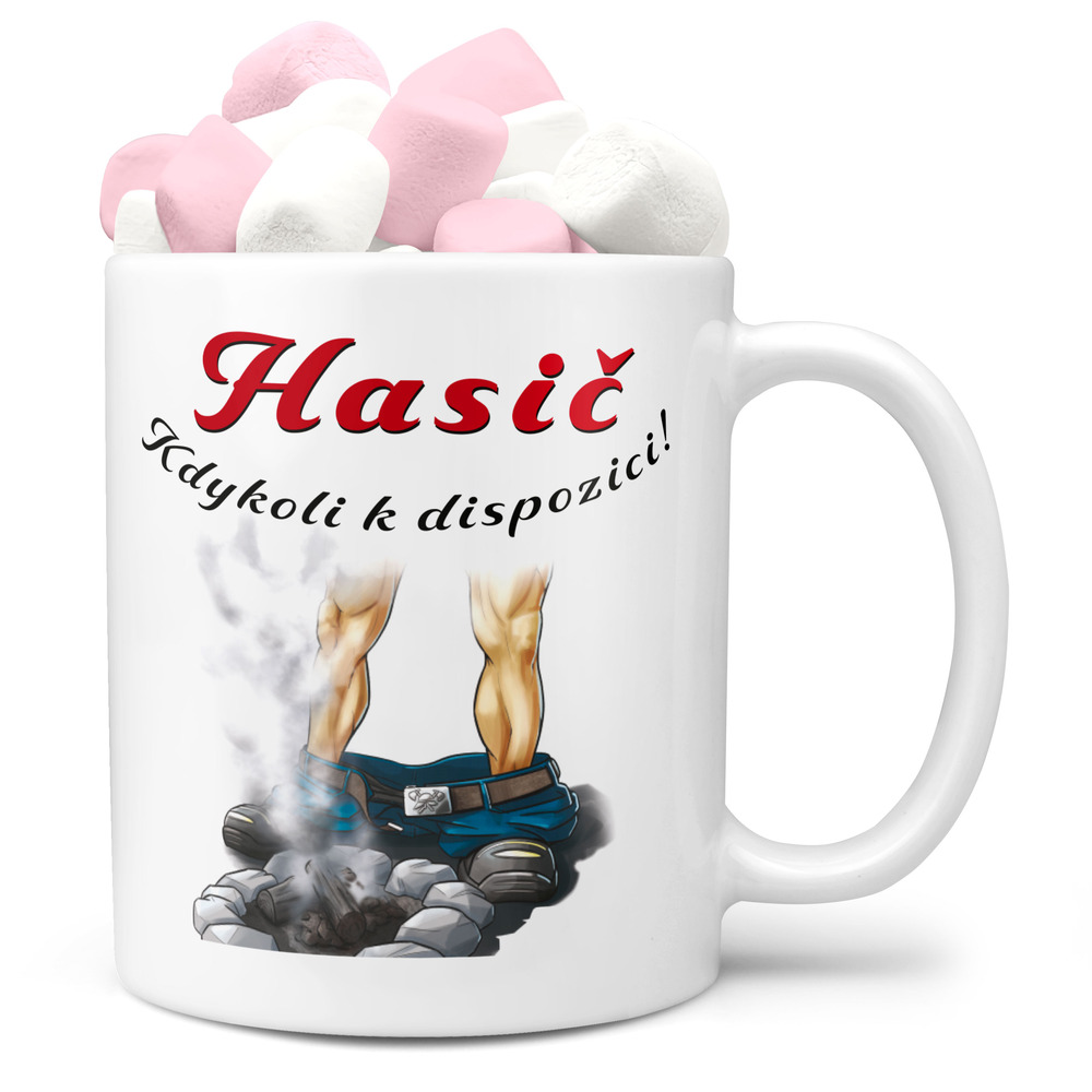 Hrnek Hasič k dispozici (Náplň hrníčku: Marshmallow)