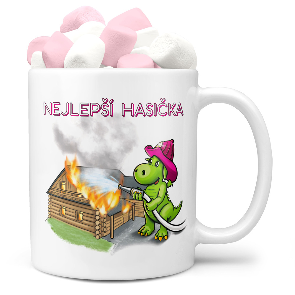 Hrnek Soptík – hasička (Náplň hrníčku: Marshmallow)