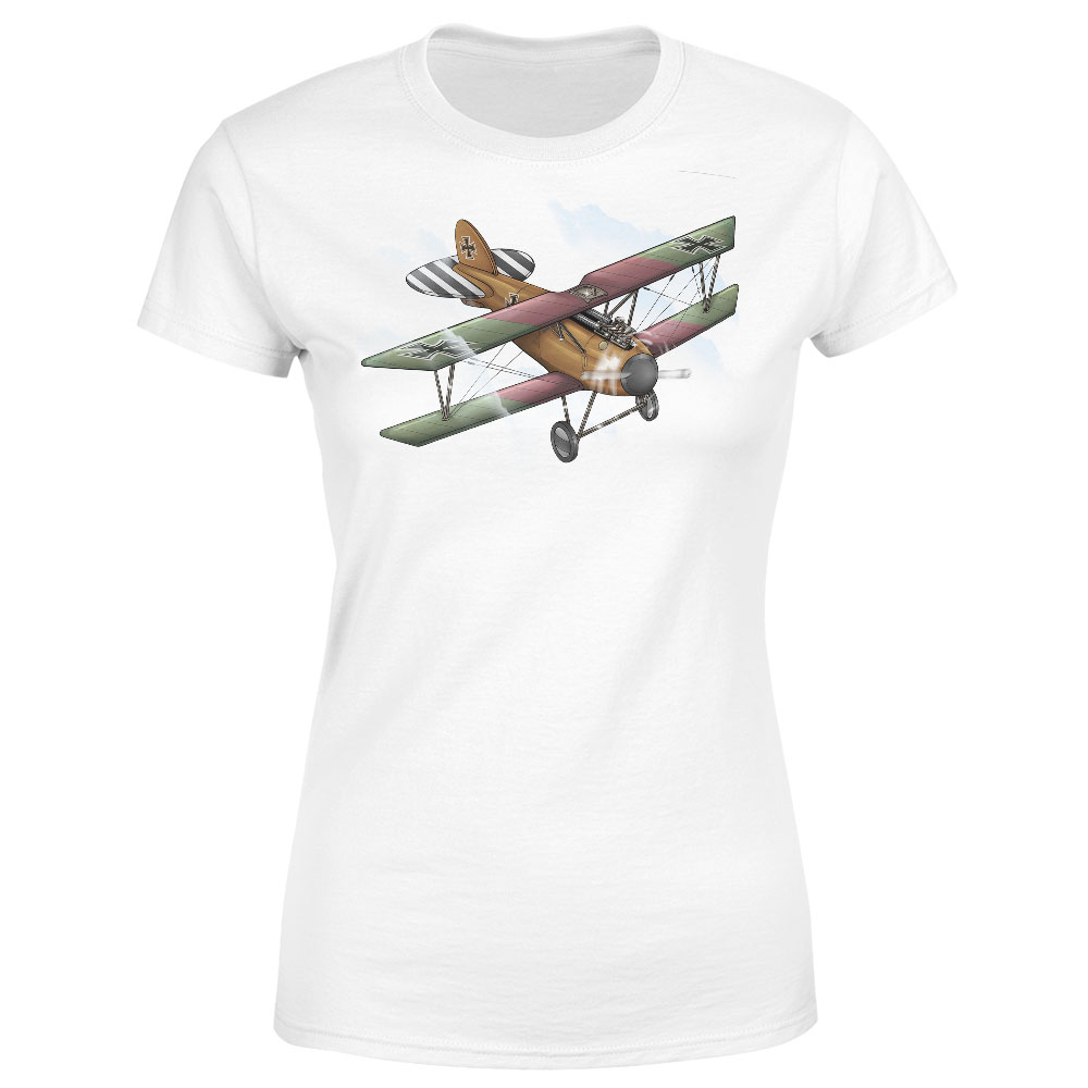 Tričko Albatros D.III (Velikost: XL, Typ: pro ženy, Barva trička: Bílá)