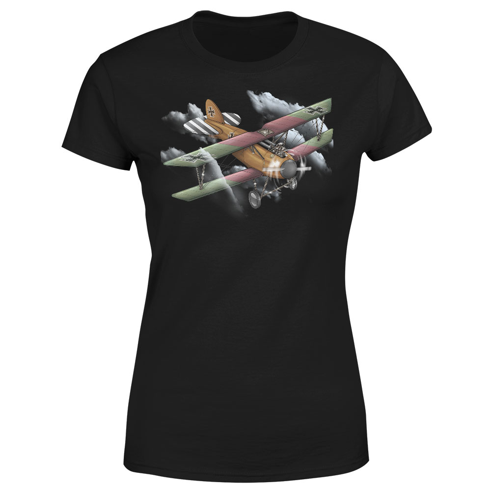 Tričko Albatros D.III (Velikost: M, Typ: pro ženy, Barva trička: Černá)