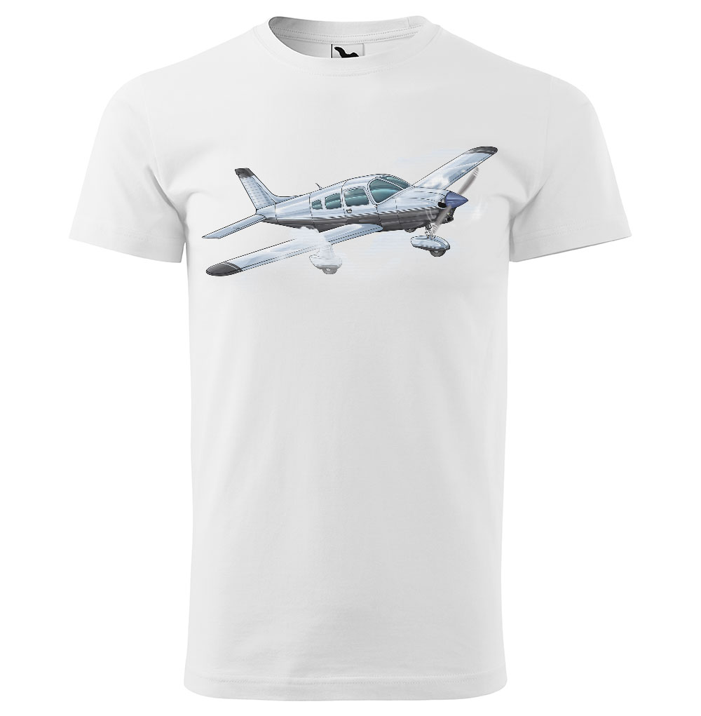 Tričko Piper PA-28  (Velikost: 3XL, Typ: pro muže, Barva trička: Bílá)