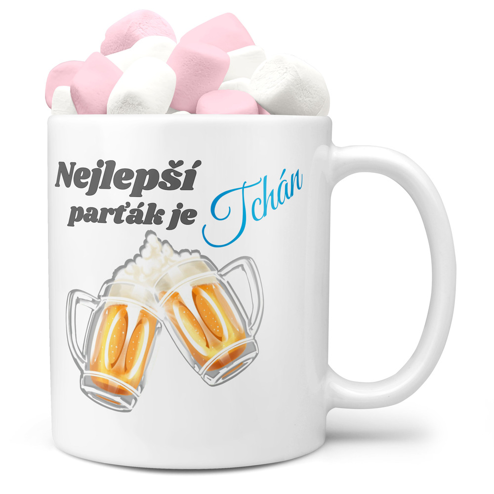 Hrnek Nejlepší parťák je tchán (Náplň hrníčku: Marshmallow)