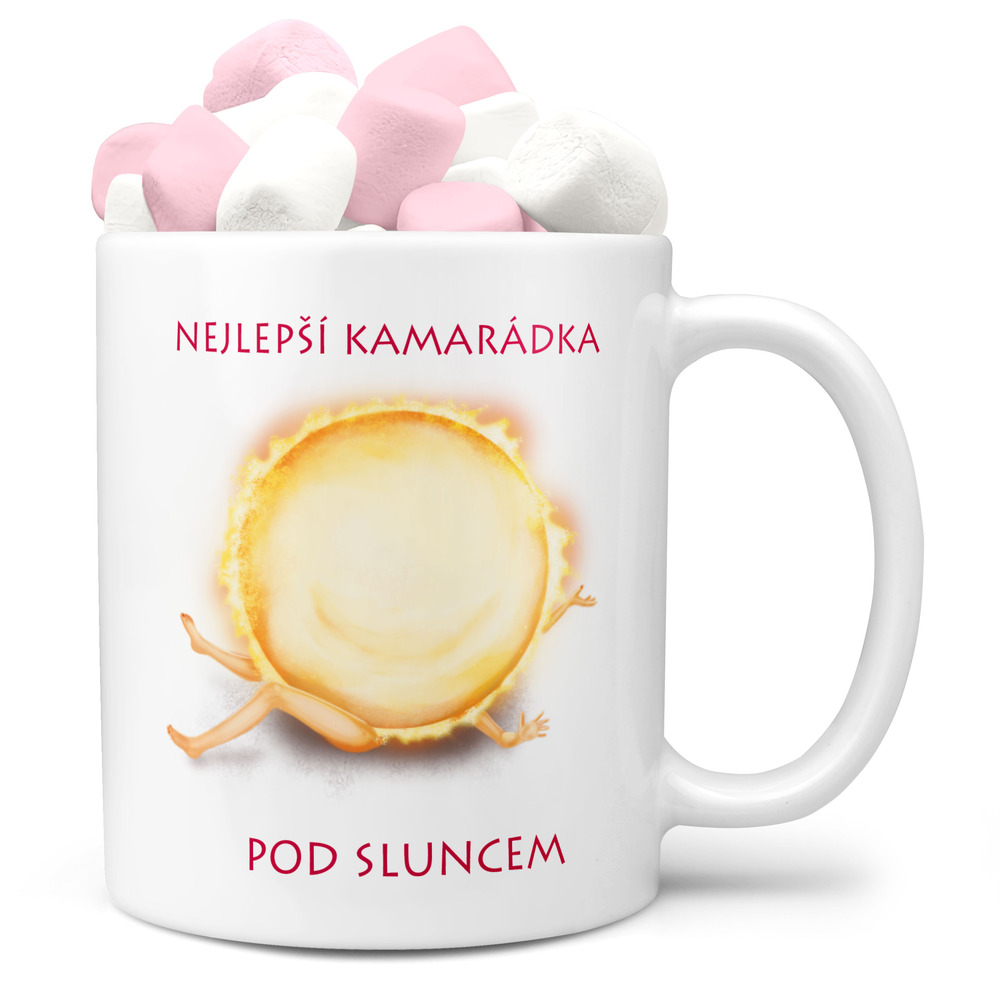 Hrnek Nejlepší kamarádka pod sluncem (Náplň hrníčku: Marshmallow)