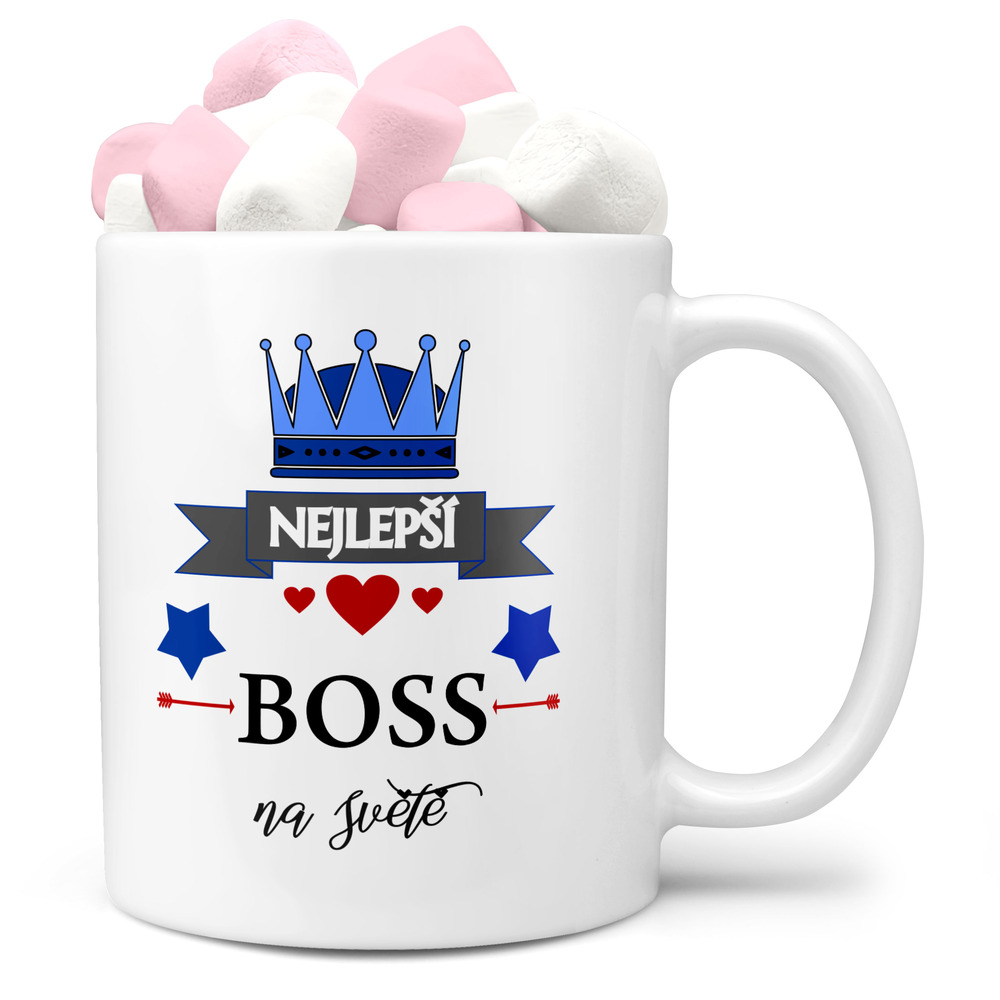 Hrnek Nejlepší boss (Náplň hrníčku: Marshmallow)