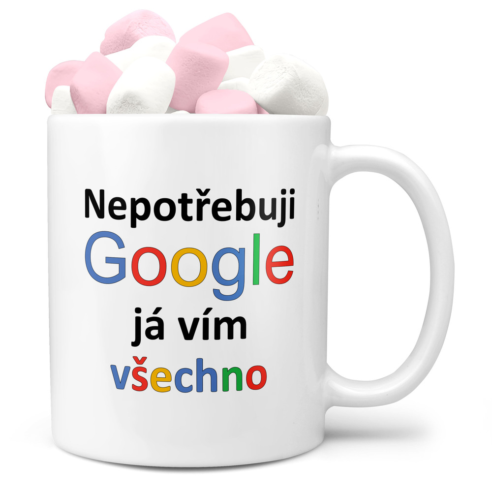 Hrnek Google - Já (Náplň hrníčku: Marshmallow)