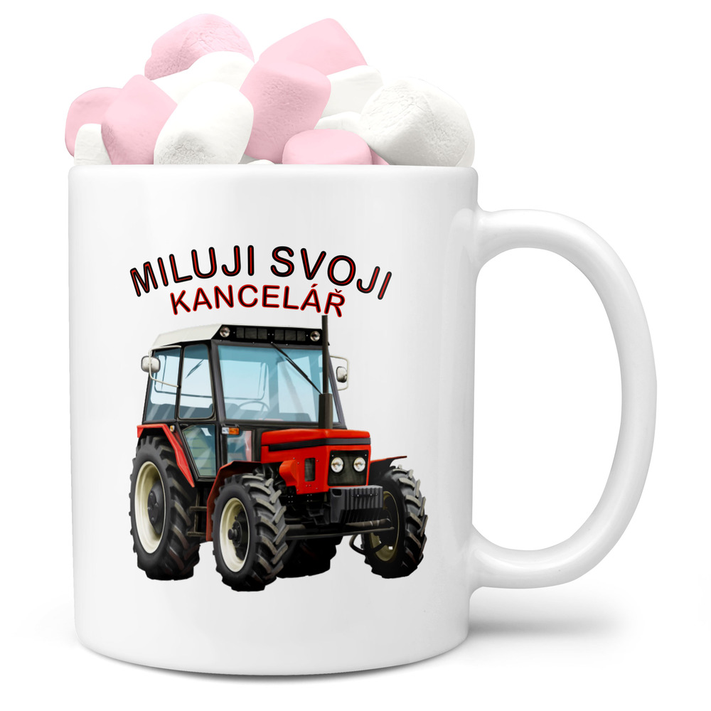 Hrnek Miluji svou kancelář (Náplň hrníčku: Marshmallow)