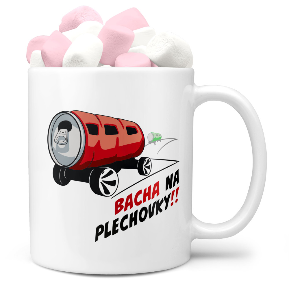 Hrnek Bacha na plechovky (Náplň hrníčku: Marshmallow)