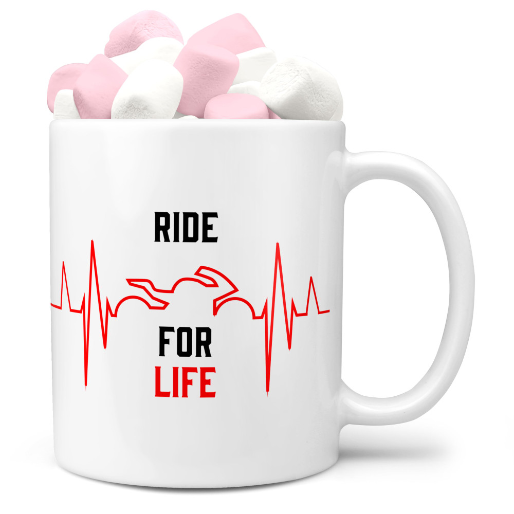 Hrnek Ride for life (Náplň hrníčku: Marshmallow)