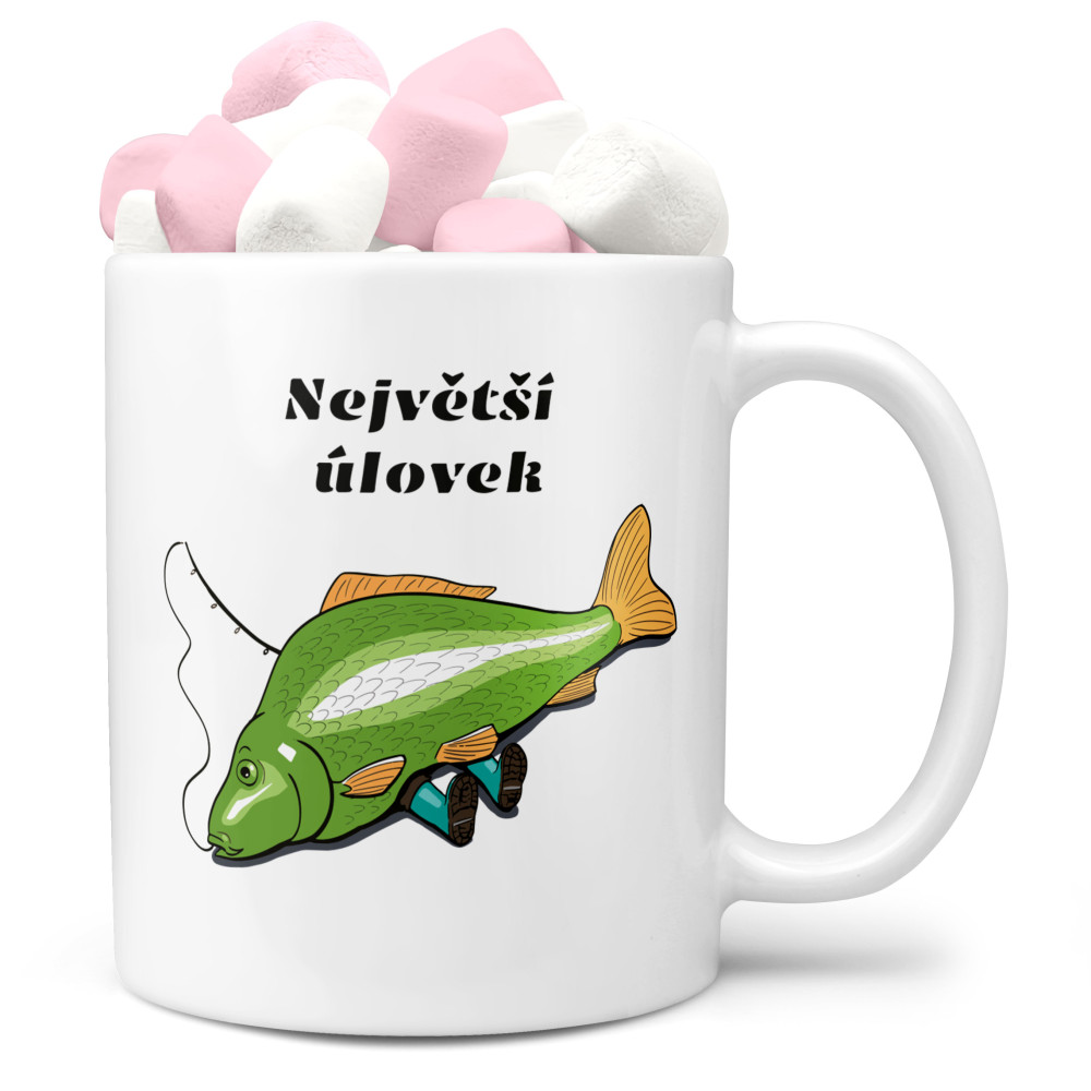 Hrnek Největší úlovek (Náplň hrníčku: Marshmallow)