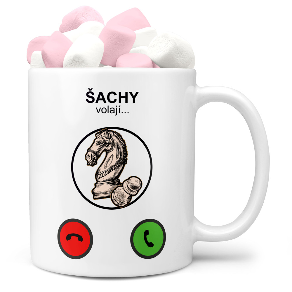 Hrnek Šachy volají (Náplň hrníčku: Marshmallow)