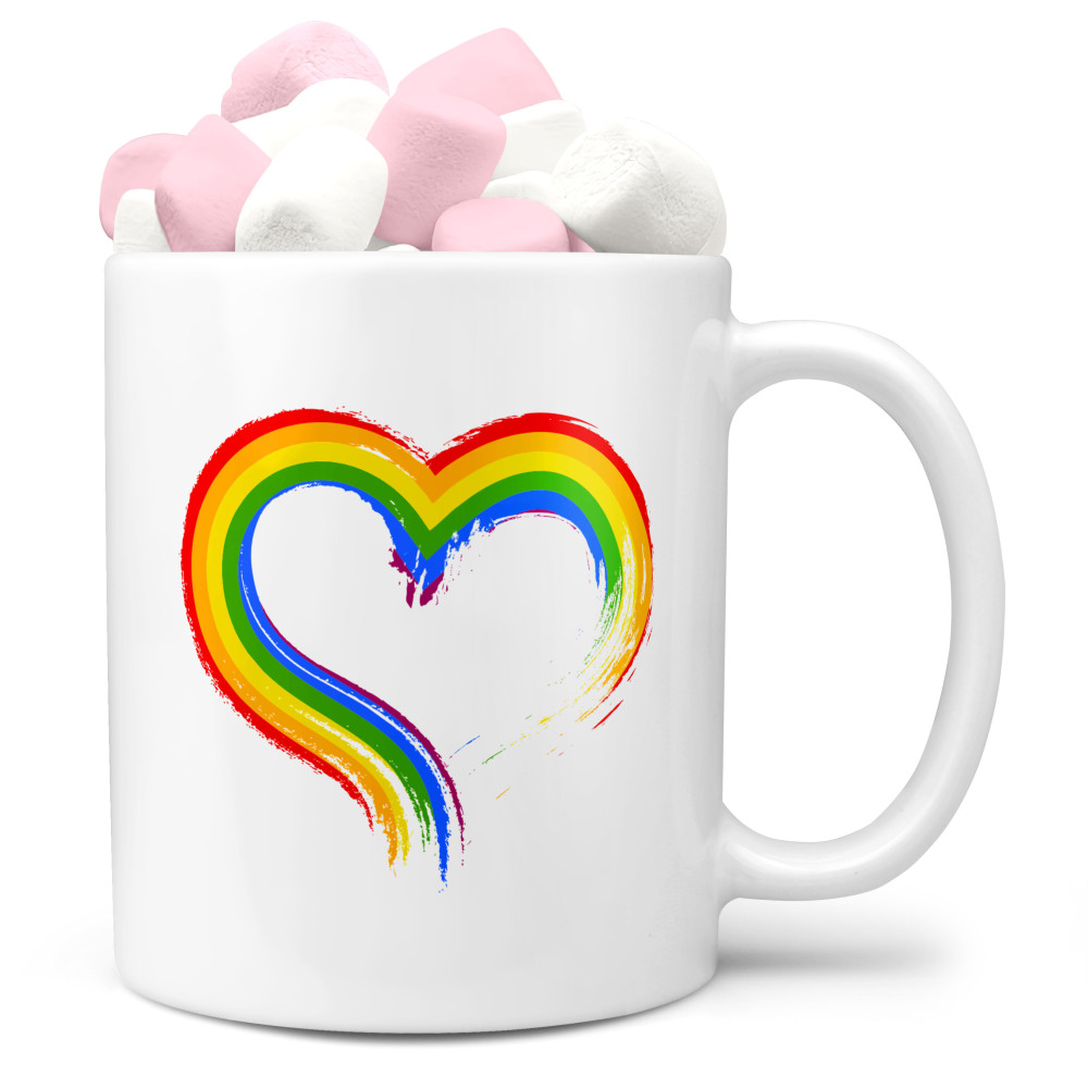 Hrnek LGBT Heart (Náplň hrníčku: Marshmallow)